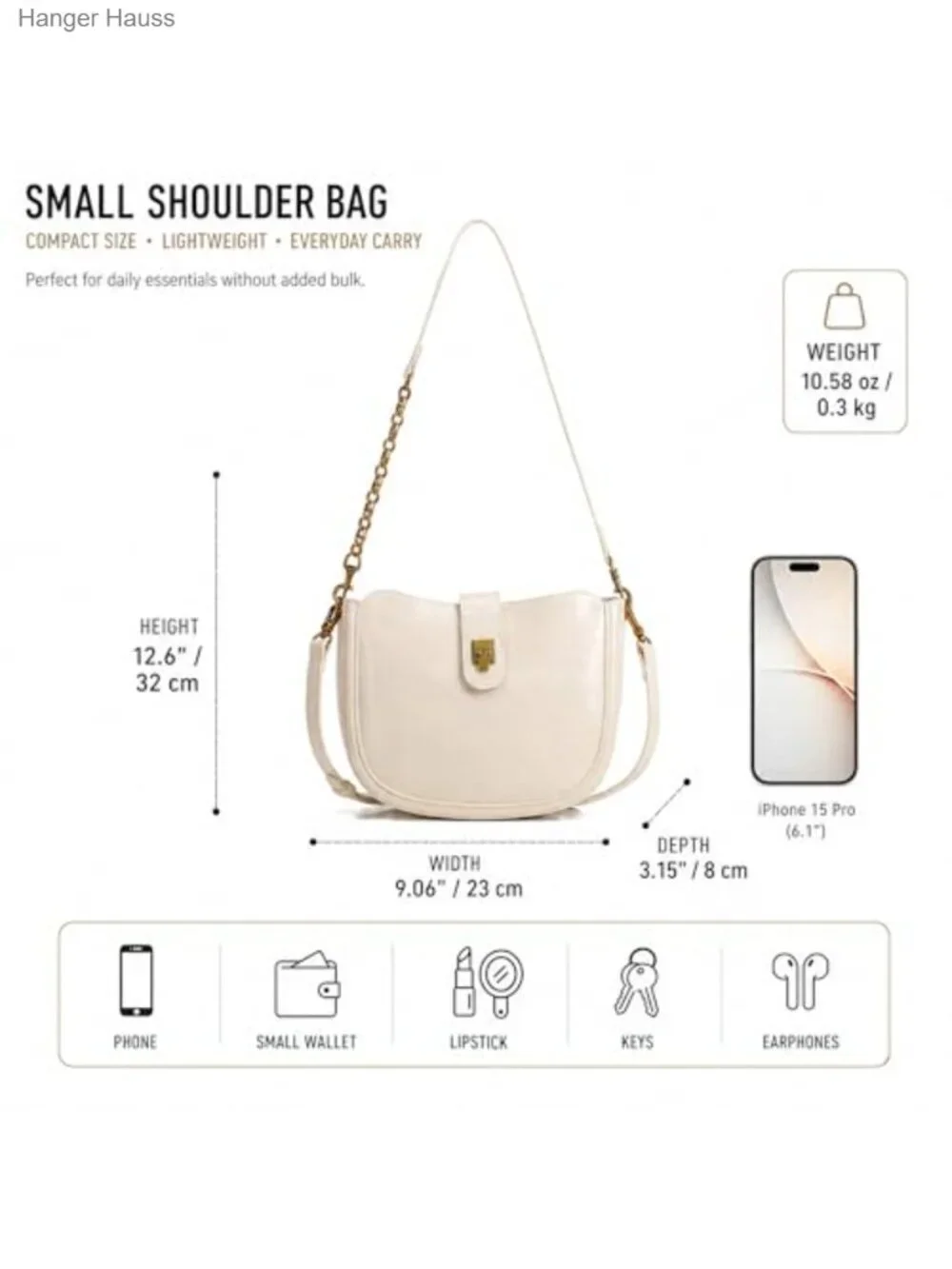 Faux Leather Hobo Shoulder Bag, Crescent Crossbody Purse with Adjustable Strap,